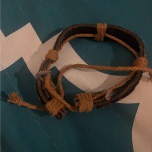 Brown and Tan Braided Bracelet